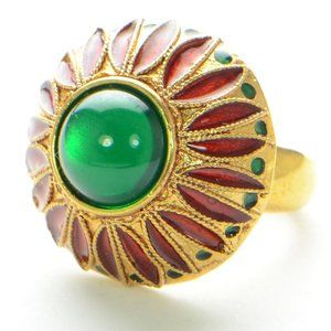 Oscar De La Renta Goldtone Peacock Ring